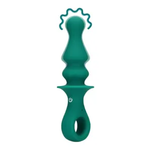 Vibrator anal LOVELINE Pawn Shaped Anal Vibrator. cu 12 funcții de vibrație. lungime 16.5 cm. diametru 3.4 cm. verde