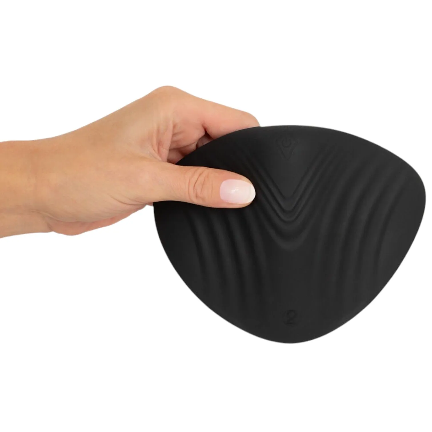 Vibrator cupluri COUPLES CHOICE Lay-on Multi Toy. stimulator clitoris și masturbator. 10 funcții de vibrație. negru cu albastru