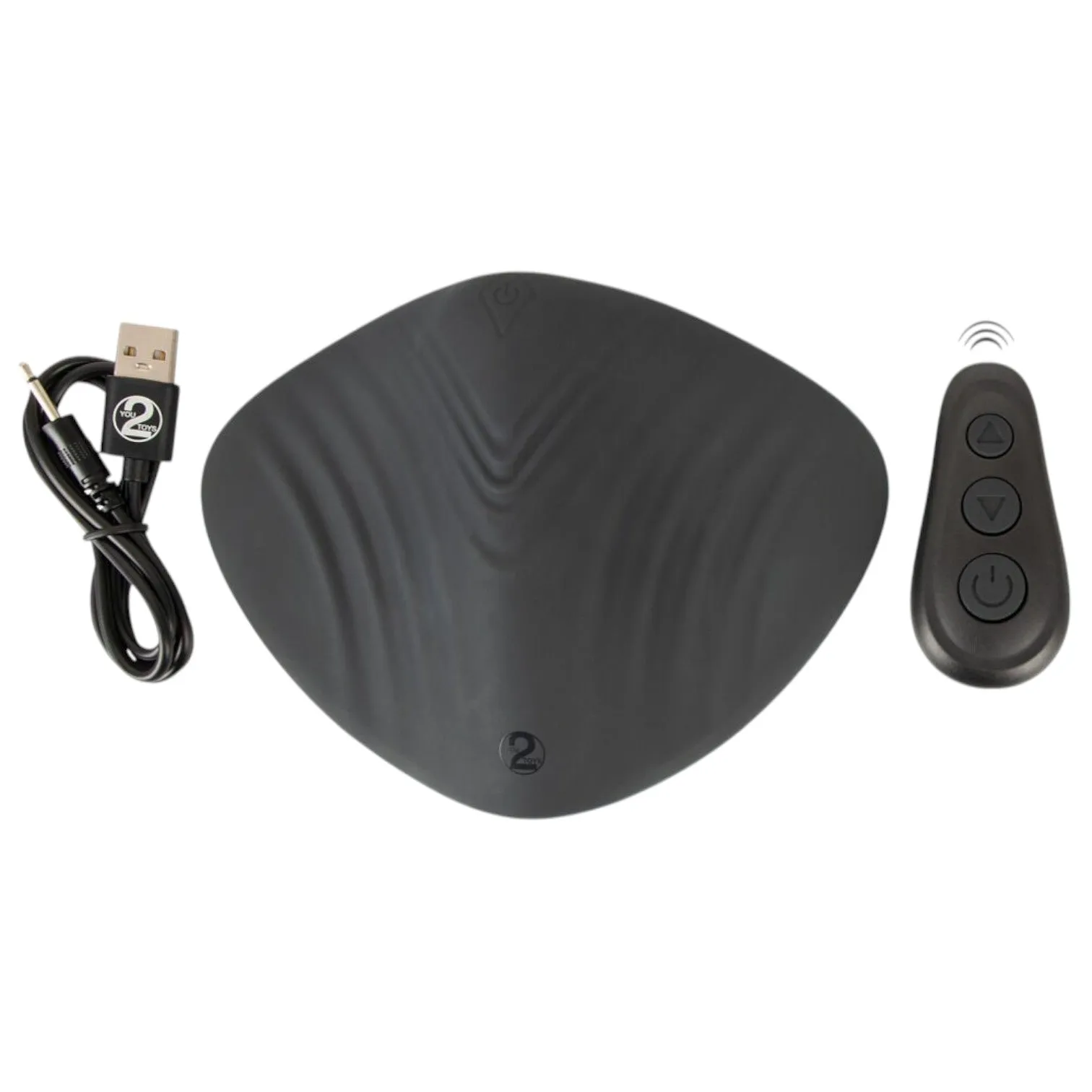 Vibrator cupluri COUPLES CHOICE Lay-on Multi Toy. stimulator clitoris și masturbator. 10 funcții de vibrație. negru cu albastru