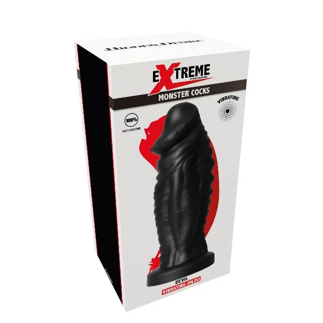 Vibrator EXTREME by Hidden Desire DEVIL Vibrating Dildo. 9 funcții de vibrație. diametru 5.5 cm. lungime 22 cm. negru