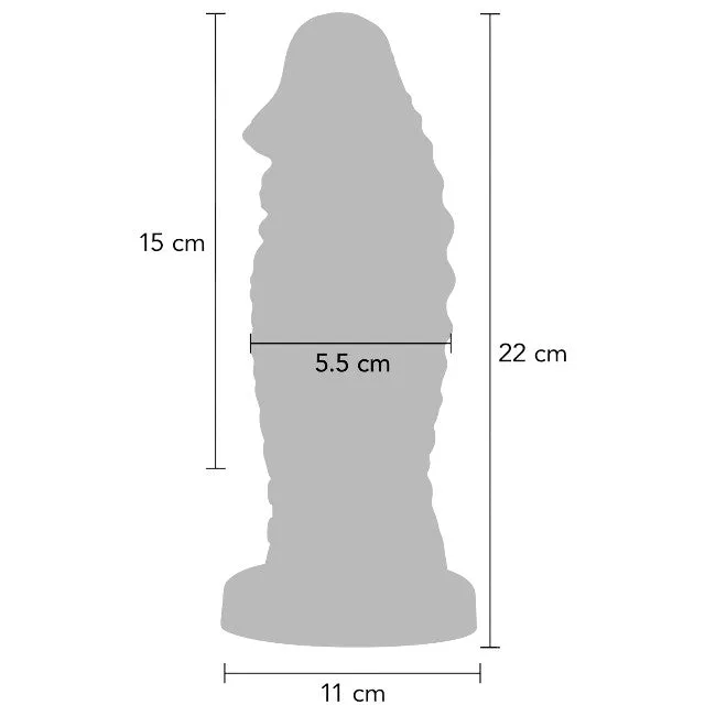 Vibrator EXTREME by Hidden Desire DEVIL Vibrating Dildo. 9 funcții de vibrație. diametru 5.5 cm. lungime 22 cm. negru