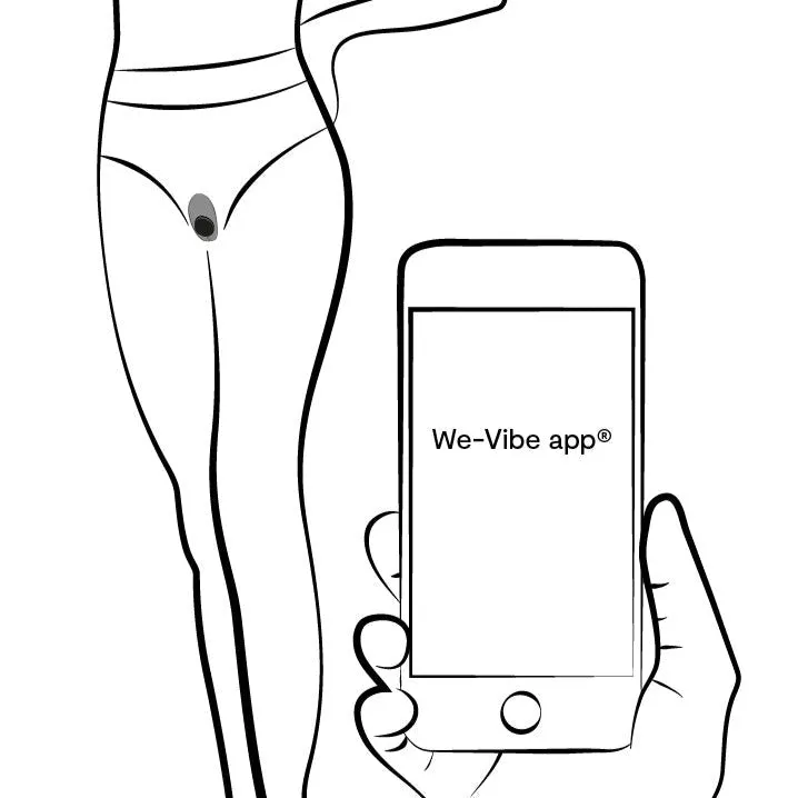 We-Vibe Moxie   Hands-Free Remote or App Controlled Panty Vibrator - Black
