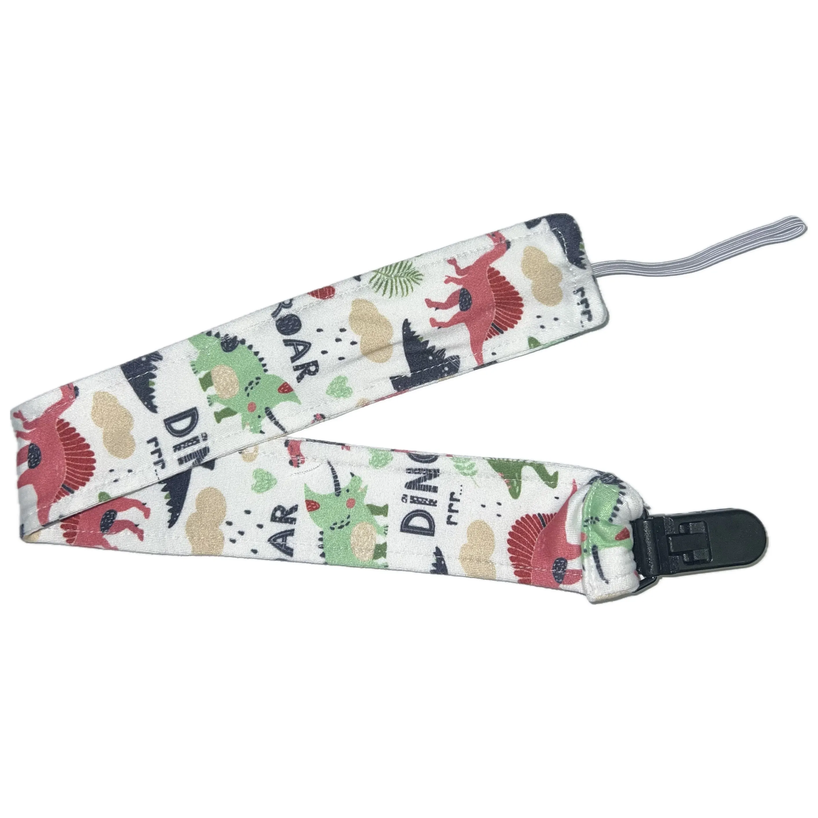Wild Dino Friends Fabric Pacifier Clips