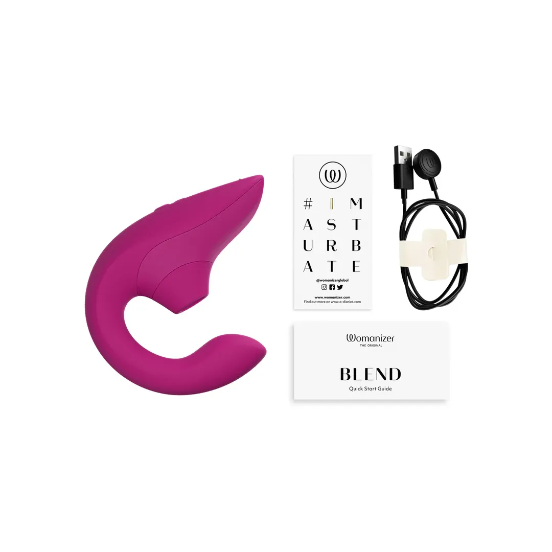Womanizer Blend  Pleasure Air Clitoral & G-Spot Rabbit -  Pink