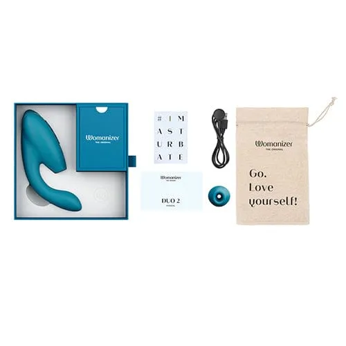 Womanizer - Duo 2 Clitoral Air Stimulator with G Spot Dildo