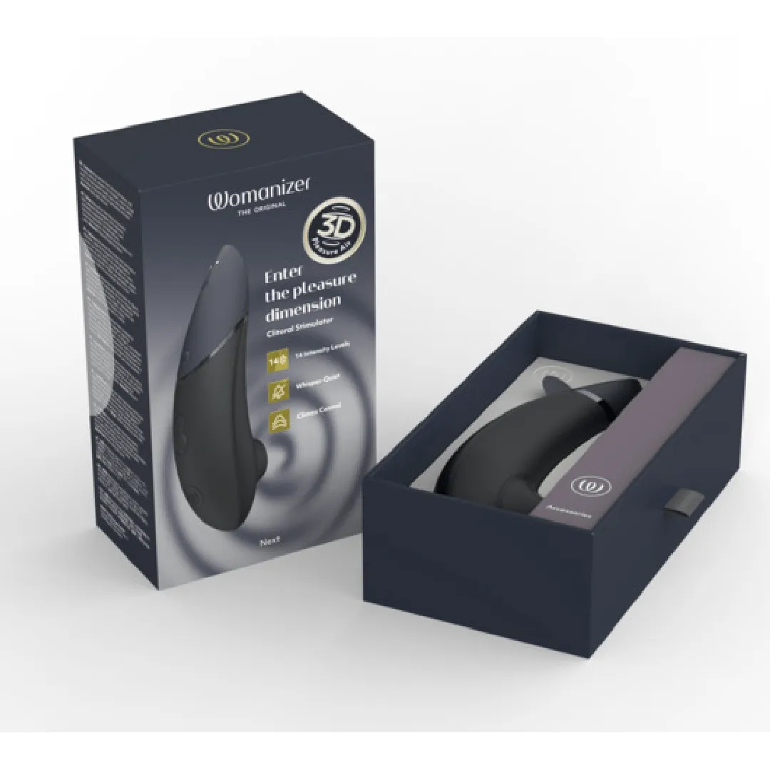 Womanizer Next  Pleasure Air Clitoral Vibrator - Black