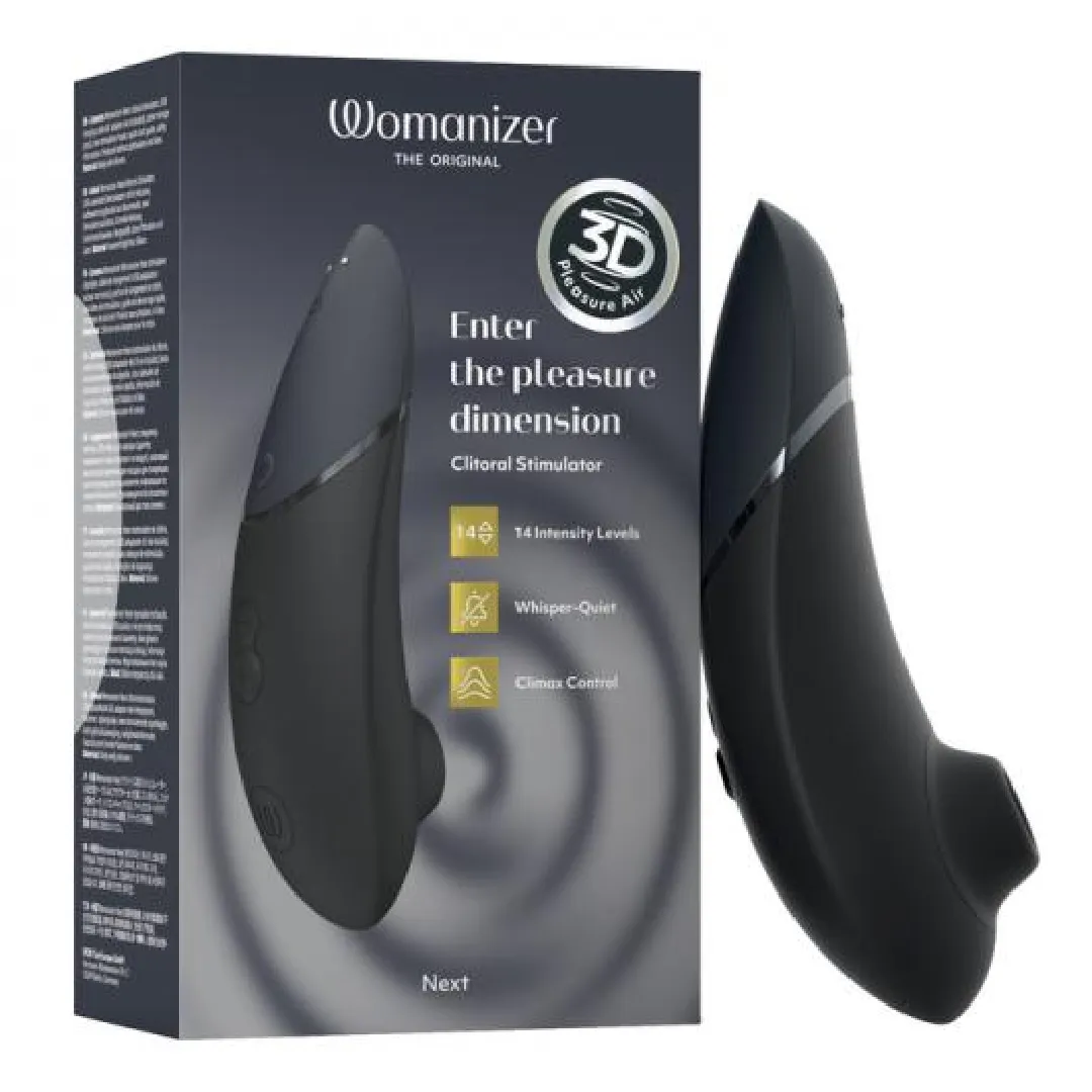 Womanizer Next  Pleasure Air Clitoral Vibrator - Black