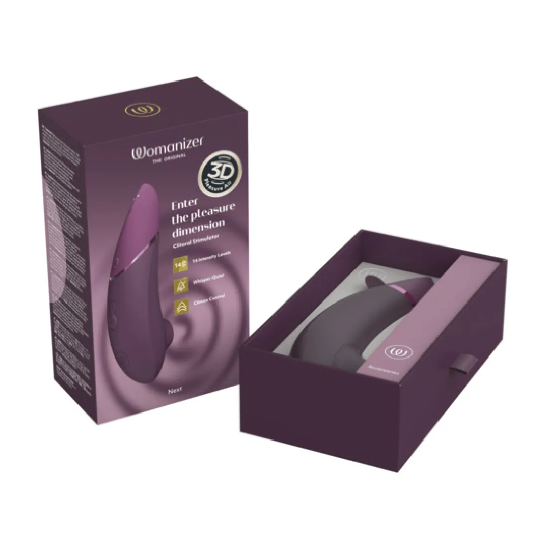 Womanizer Next  Pleasure Air Clitoral Vibrator - Plum