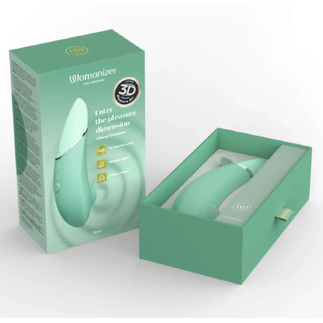 Womanizer Next  Pleasure Air Clitoral Vibrator - Sage Green