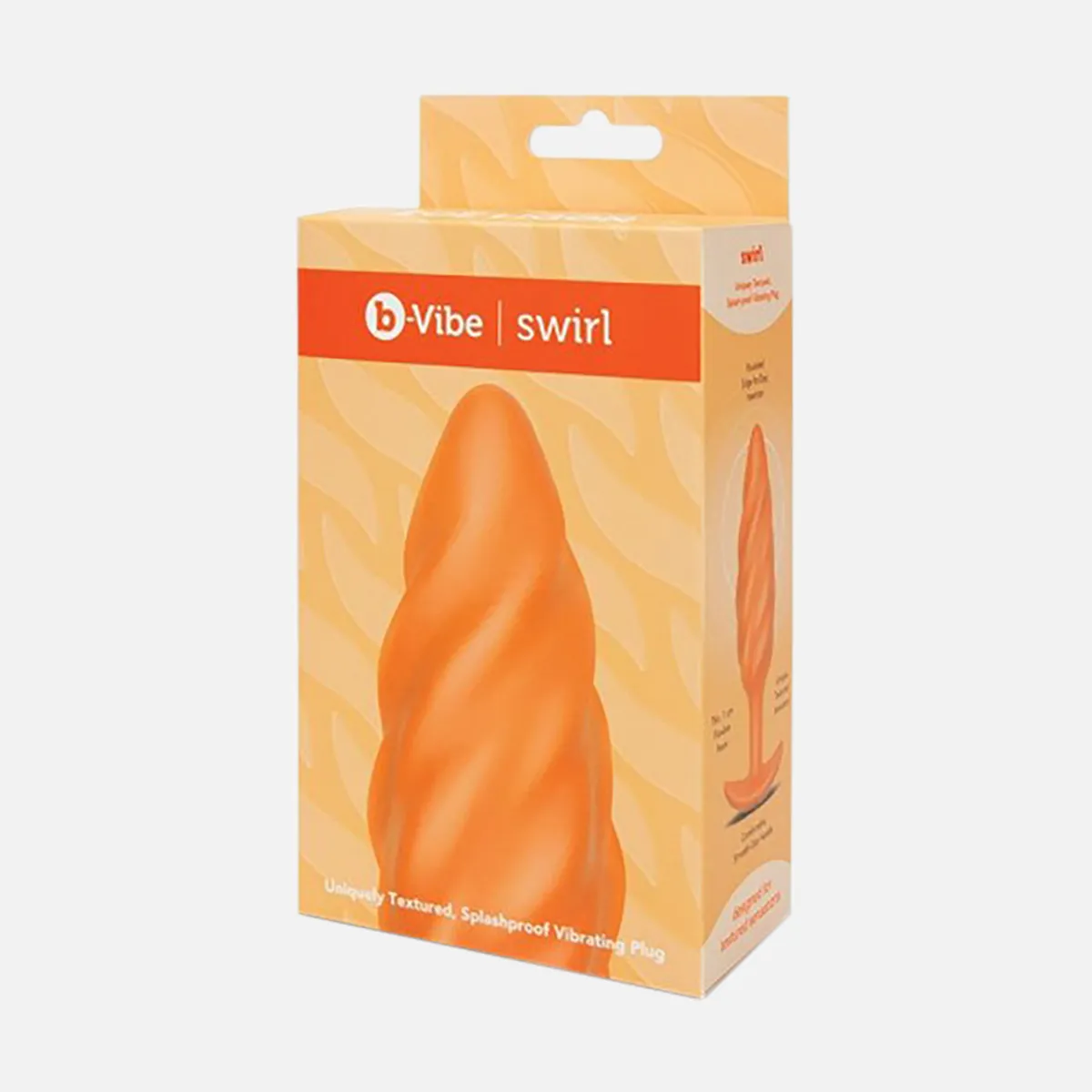 Zoe Ligon Collection Swirl Texture Anal Plug - Orange